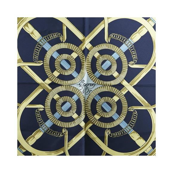 Hermes Women's Silk Scarf Wallet with Equestrian Motif in Black - Picture 2 of 4